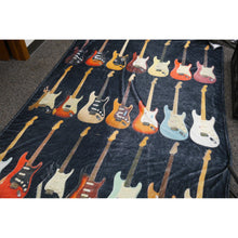 Load image into Gallery viewer, Electric Guitar Soft Fleece Throw Blanket
