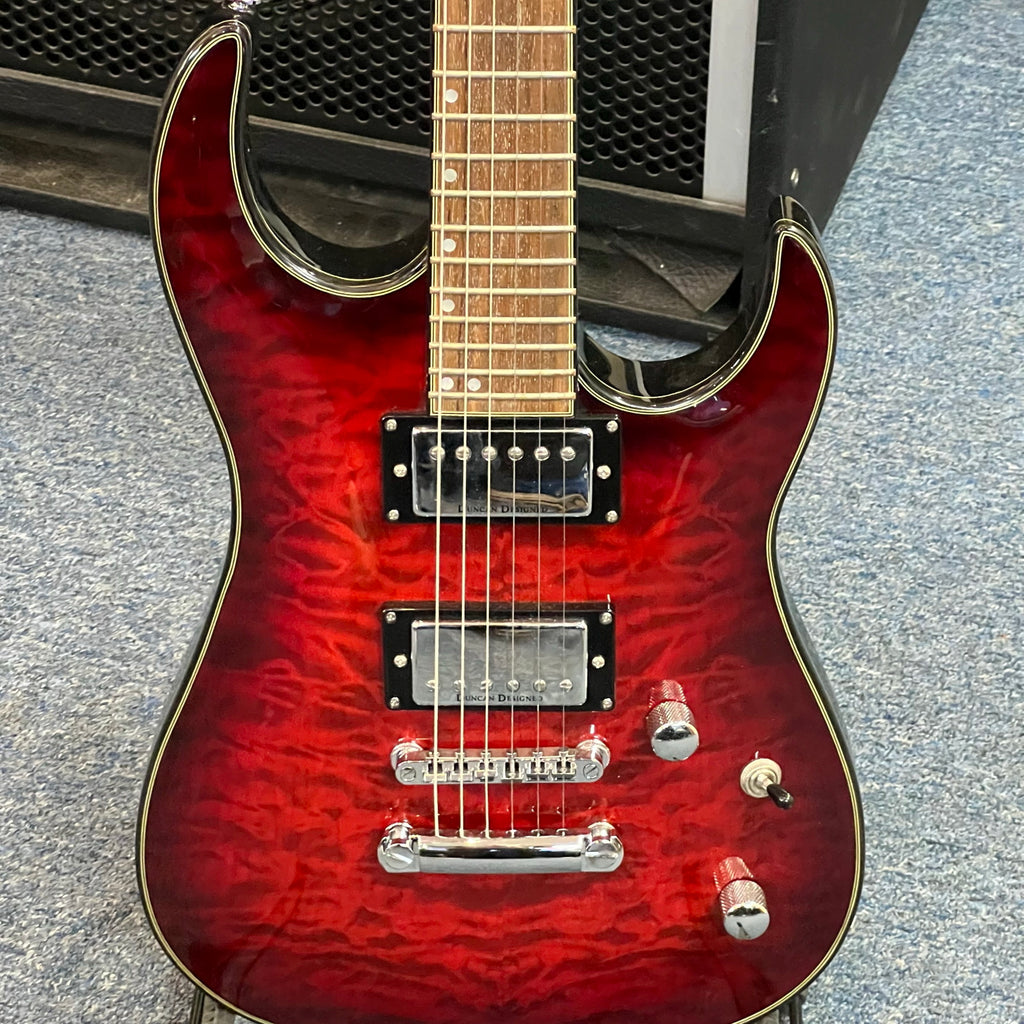 Greg Bennett Design by Samick Concord CD-3 TBC Quilt Top Red Electric Guitar - Used