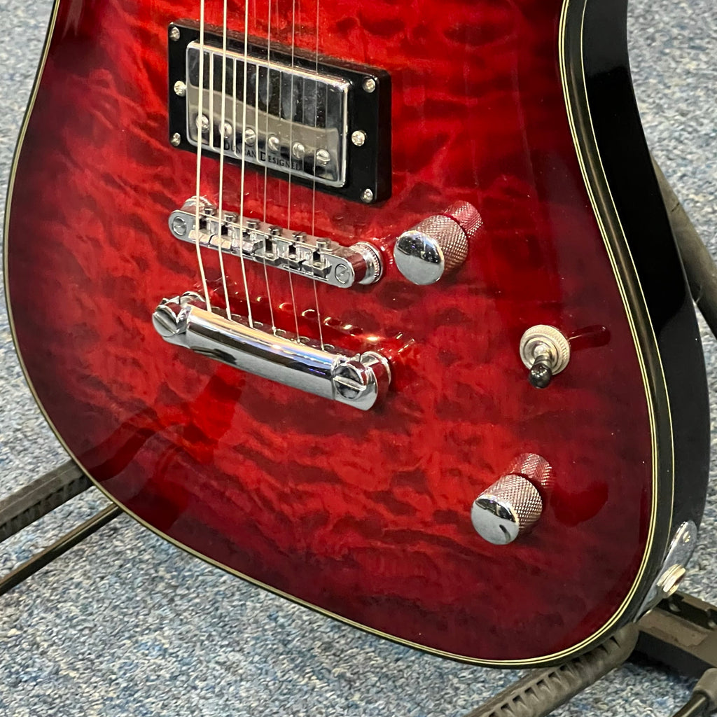 Greg Bennett Design by Samick Concord CD-3 TBC Quilt Top Red Electric Guitar - Used