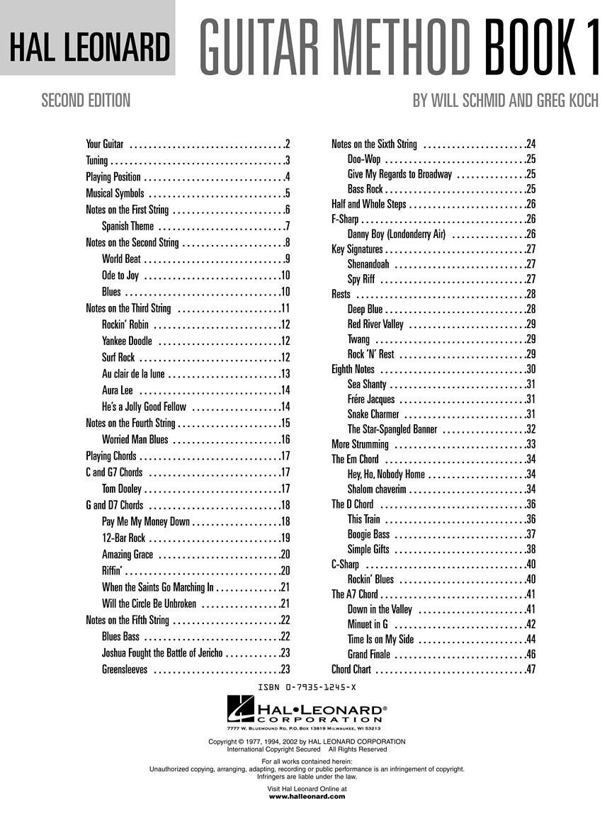 Hal Leonard Guitar Method 1 Book Only