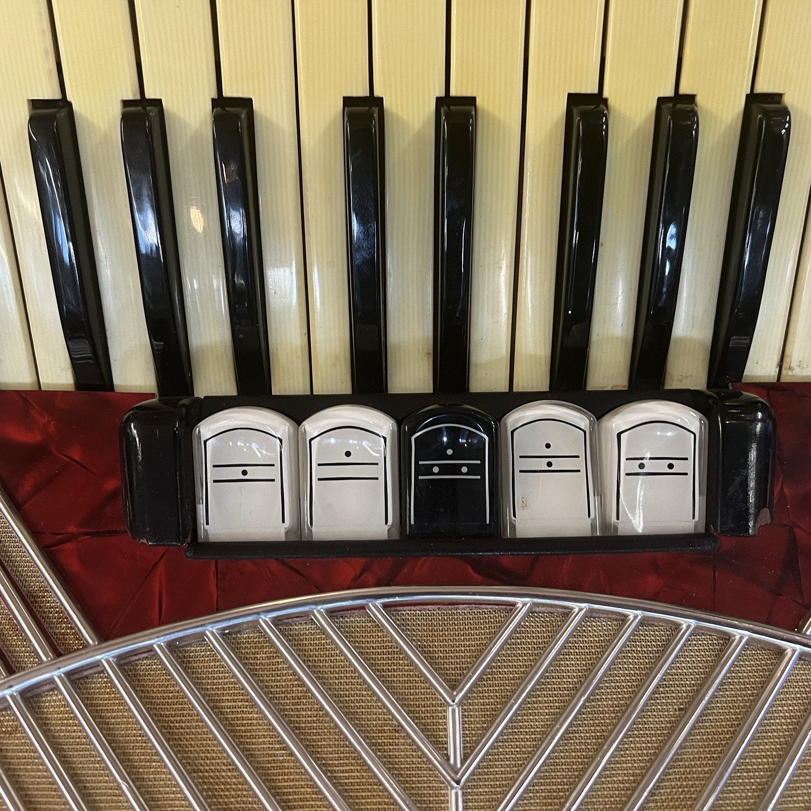 Hohner POLKA Piano Accordion Red w/case 1960s