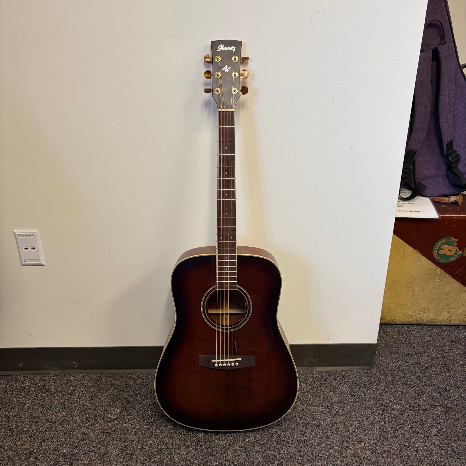 Ibanez Artwood AW-120 RDV Acoustic Guitar - Dark Violin Low Gloss, Used
