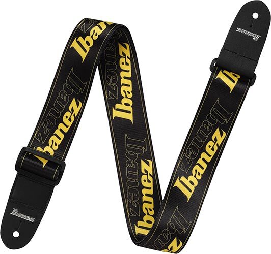 Ibanez GSD50YE Logo Design Guitar Strap - Yellow