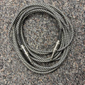 Instrument Cable 18.5 ft.  Black & White Braided, used