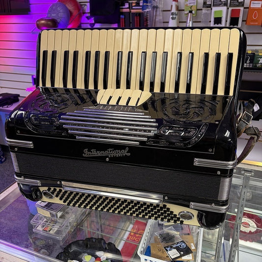 International Detroit Piano Accordion - Black - Used