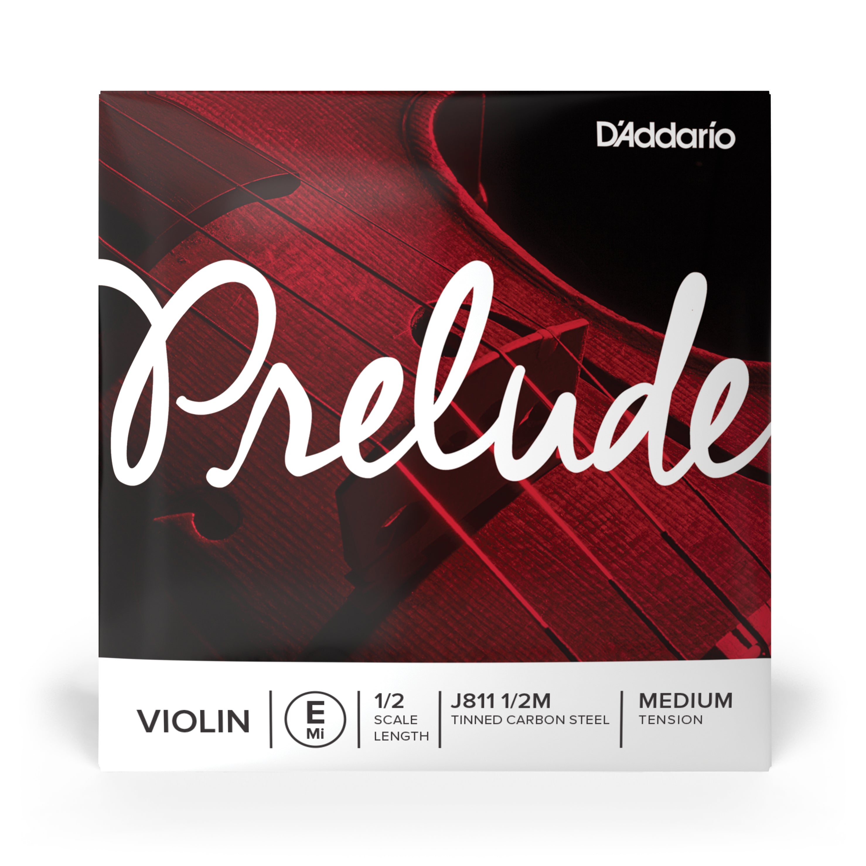 D'Addario Prelude Violin Single E String, 1/2 Scale, Medium Tension