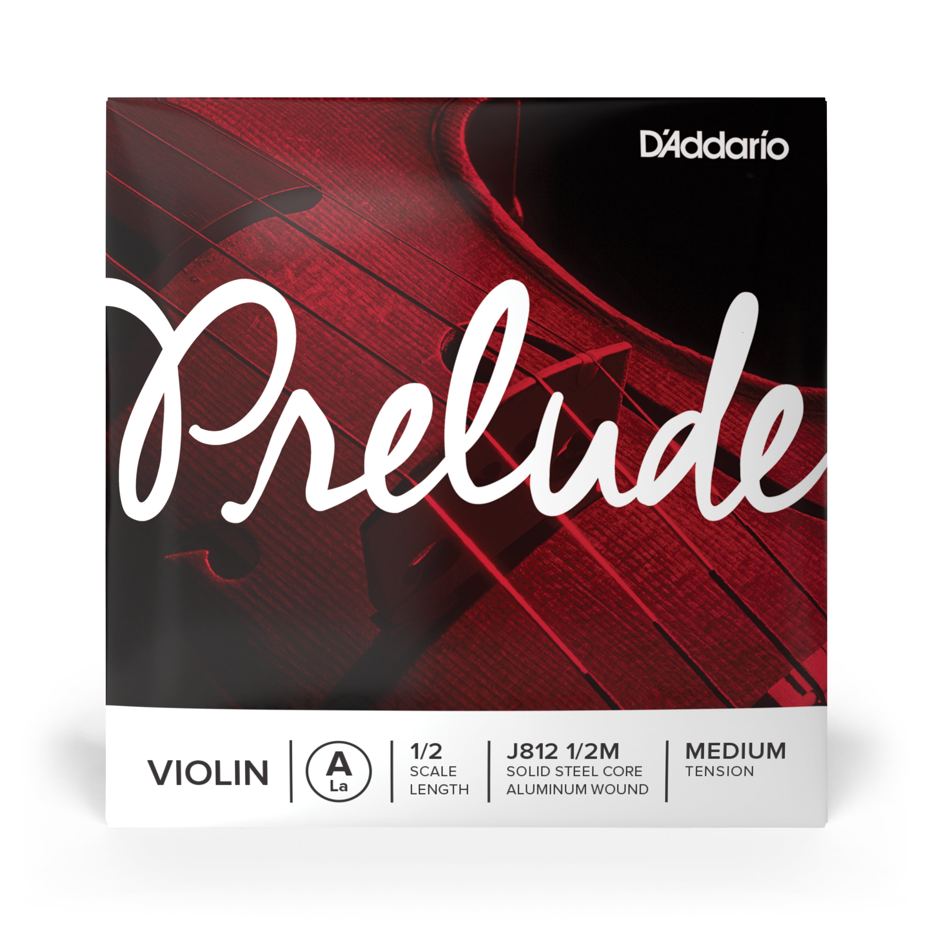 D'Addario Prelude Violin Single A String, 1/2 Scale, Medium Tension