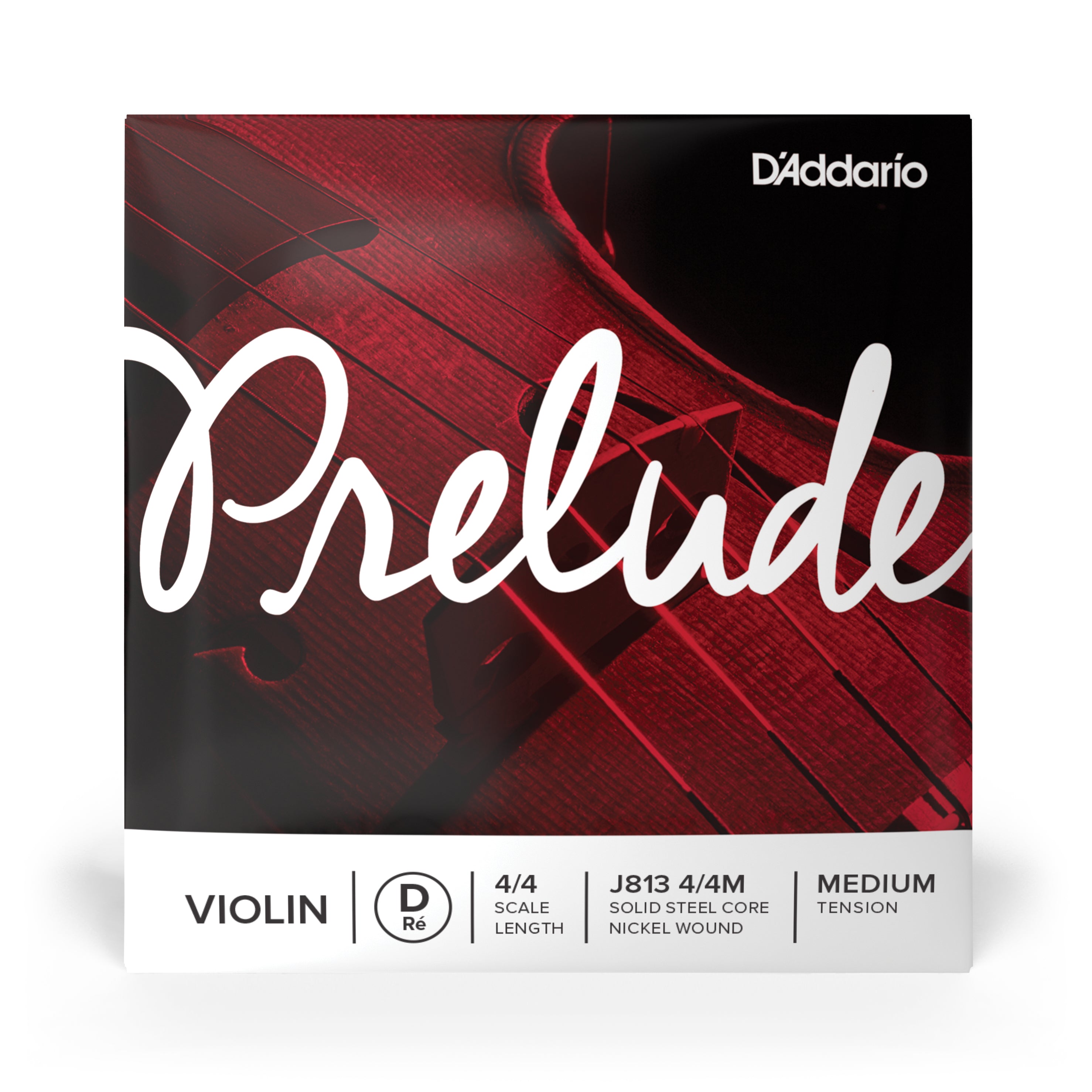 D'Addario Prelude Violin Single D String 4/4 Scale Medium Tension
