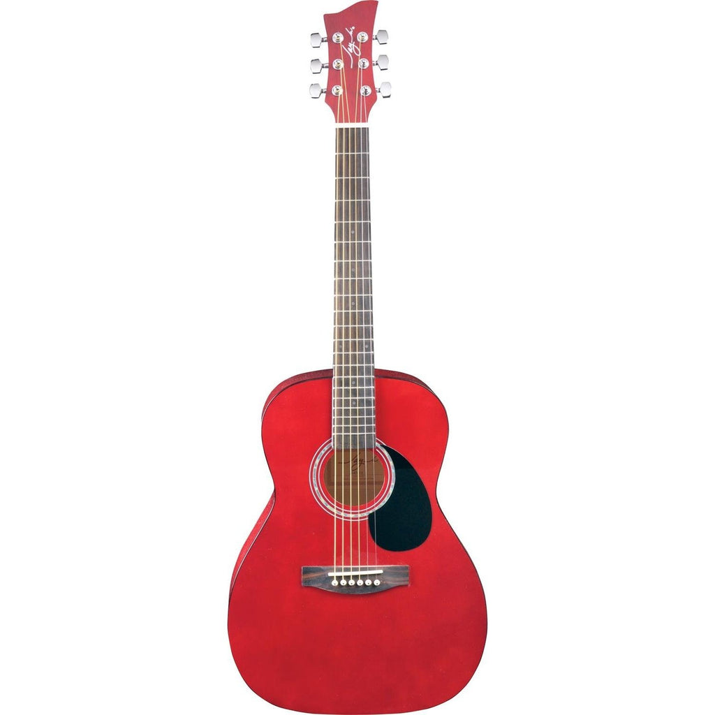 Jay Turser JJ43-TR-A Jay-Jr Series 3/4 Size Dreadnought Acoustic Guitar. Trans Red