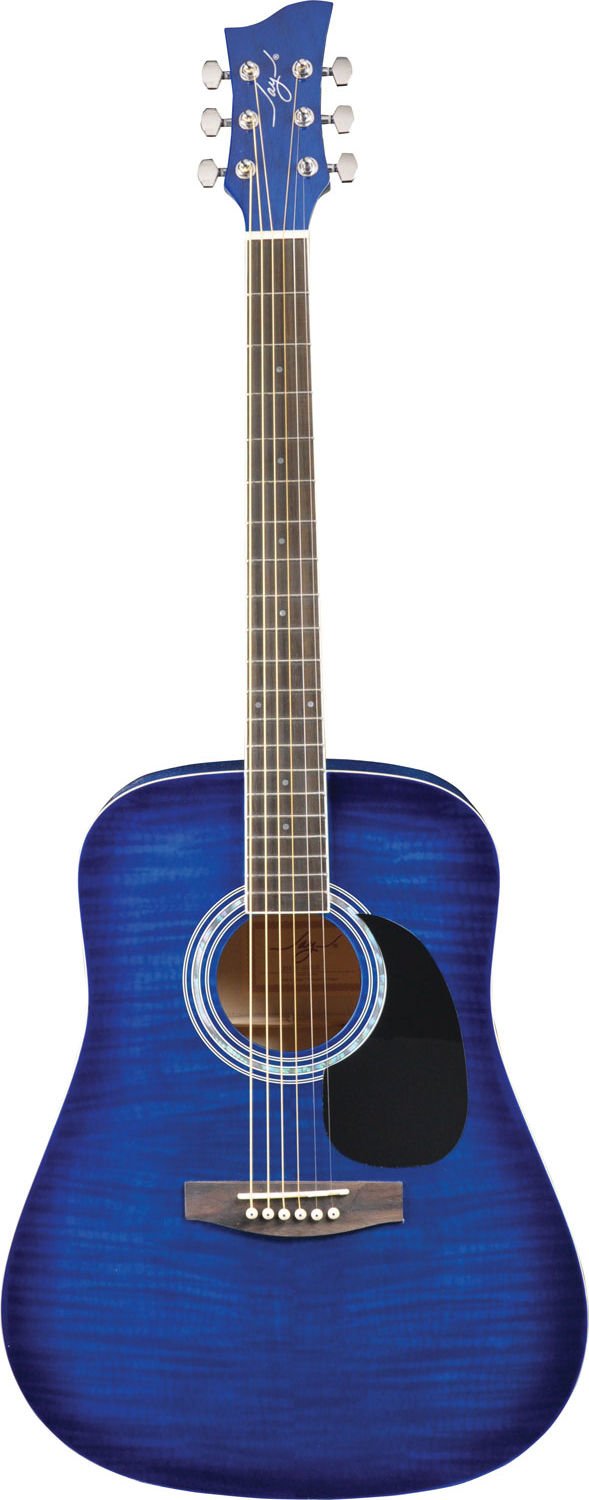 Jay Turser JJ45F Dreadnought Acoustic Guitar Blue Sunburst