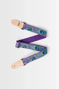 Kala Peacock Print Ukulele Strap - Purple