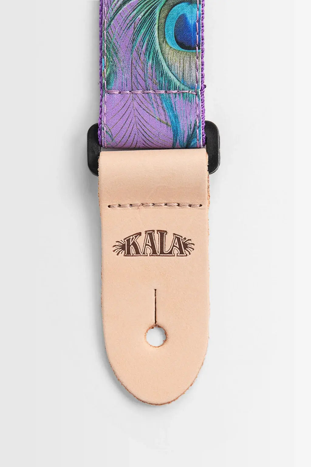 Kala Peacock Print Ukulele Strap - Purple