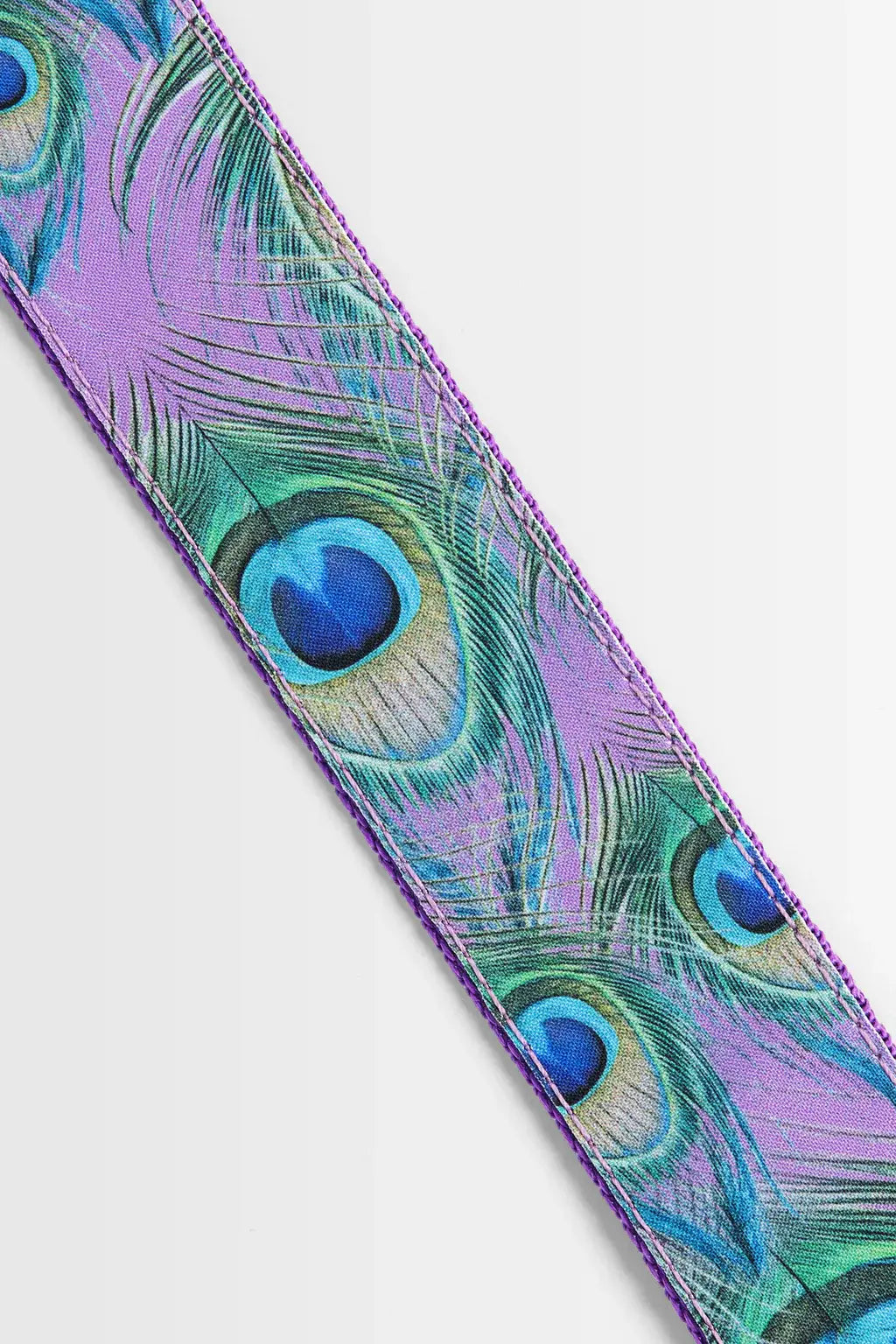 Kala Peacock Print Ukulele Strap - Purple