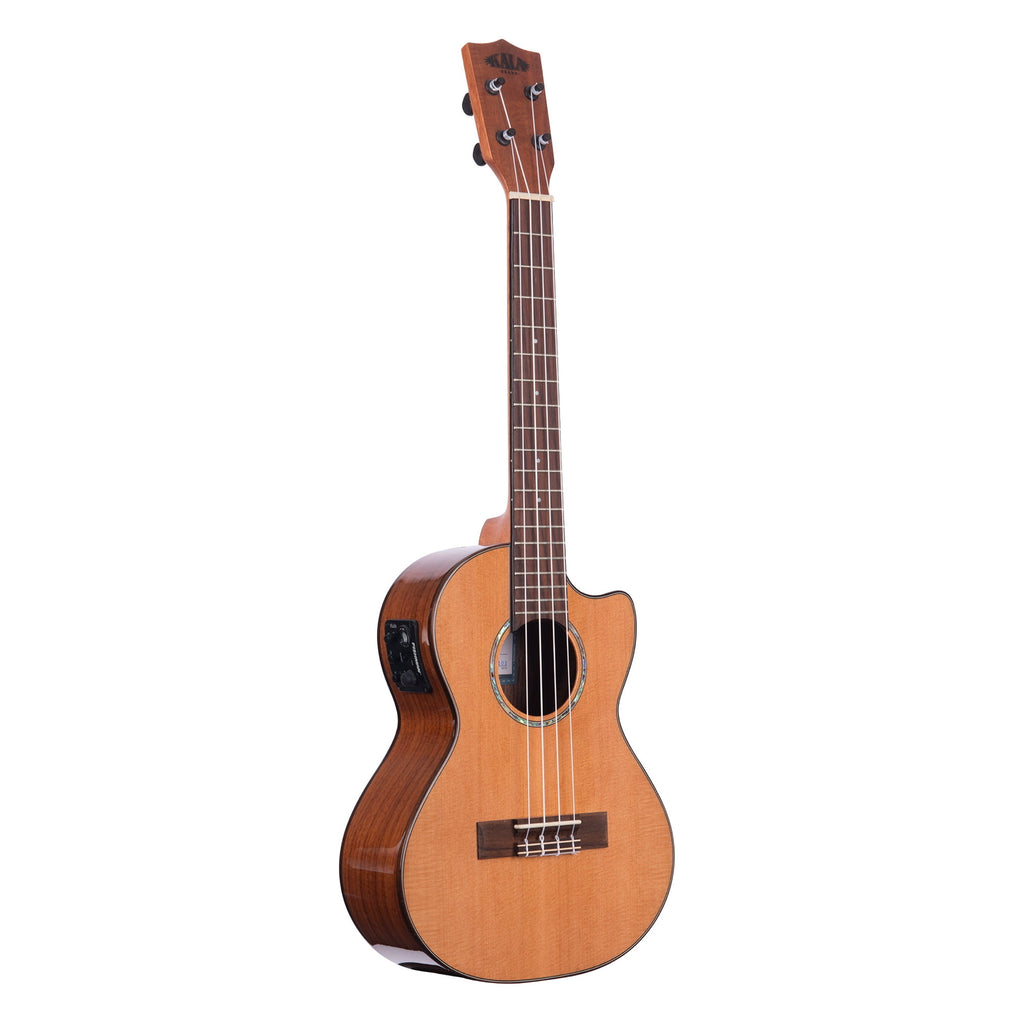 Kala Solid Cedar Top Acacia Tenor Cutaway w/EQ
