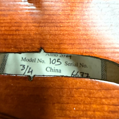 Klaus Mueller Prelude Violin Model 105 3/4 Size - Used w/case & bow
