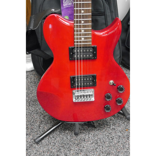 Lyon by Washburn L-115 Red Electric Guitar with Gig Bag.  1990s