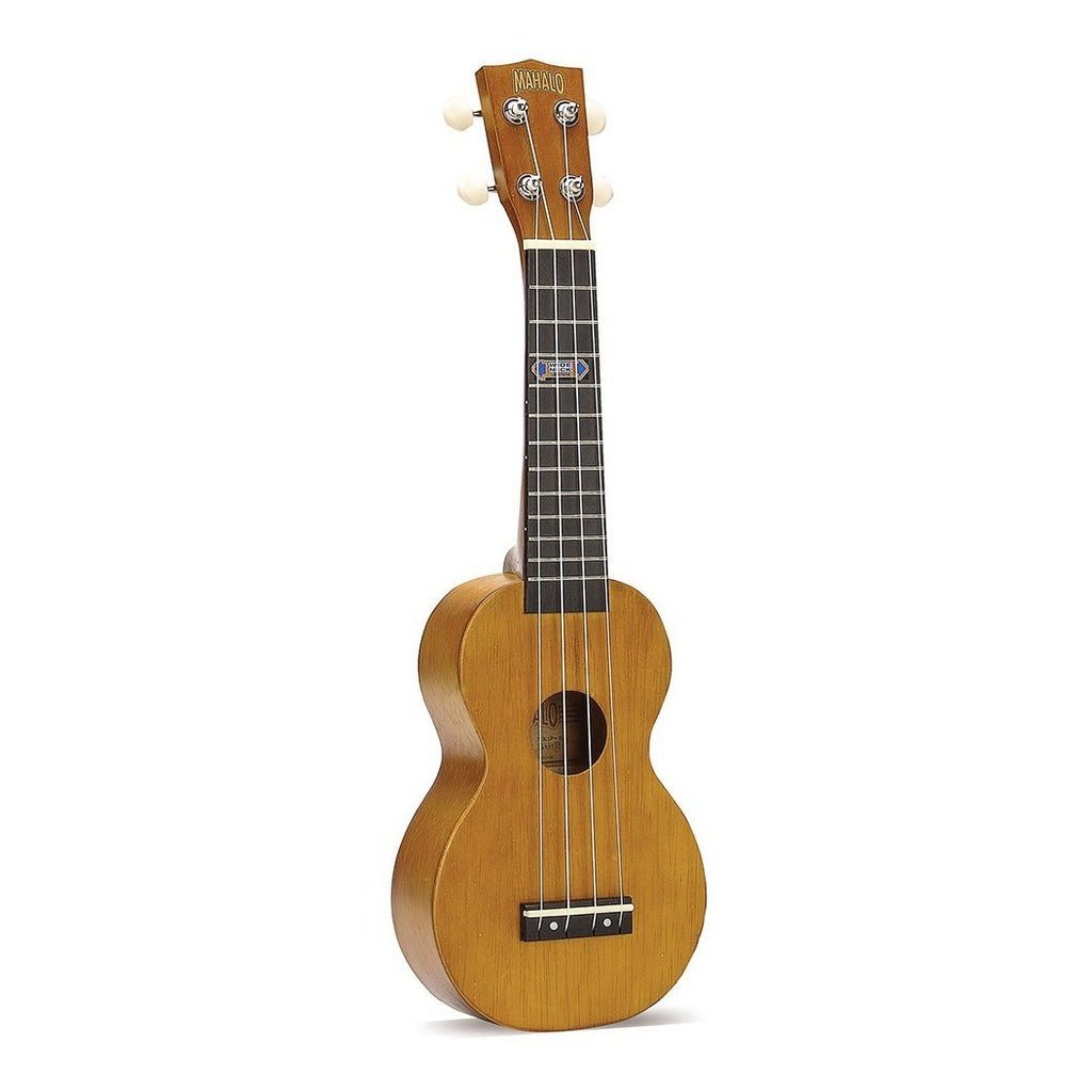 Mahalo MK1-PWTBR Kahiko Plus Soprano Ukulele. Wide Neck Trans Brown