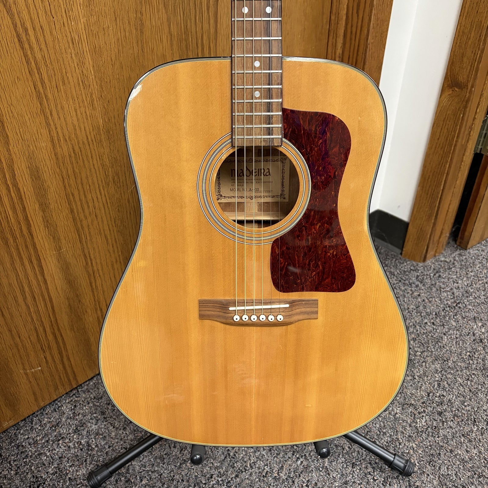 Madeira A-10 Dreadnought Acoustic Guitar - 1970s by Guild w/bag, Used