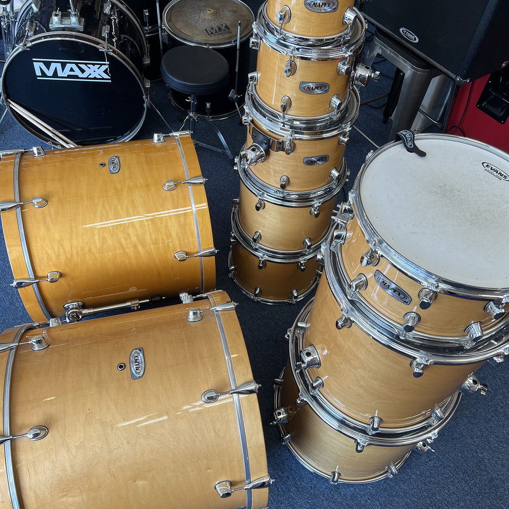 Mapex PRO M Series Drum Set - 2008 Custom Configuration 10 pieces, Natural Gloss w/bags and hardware