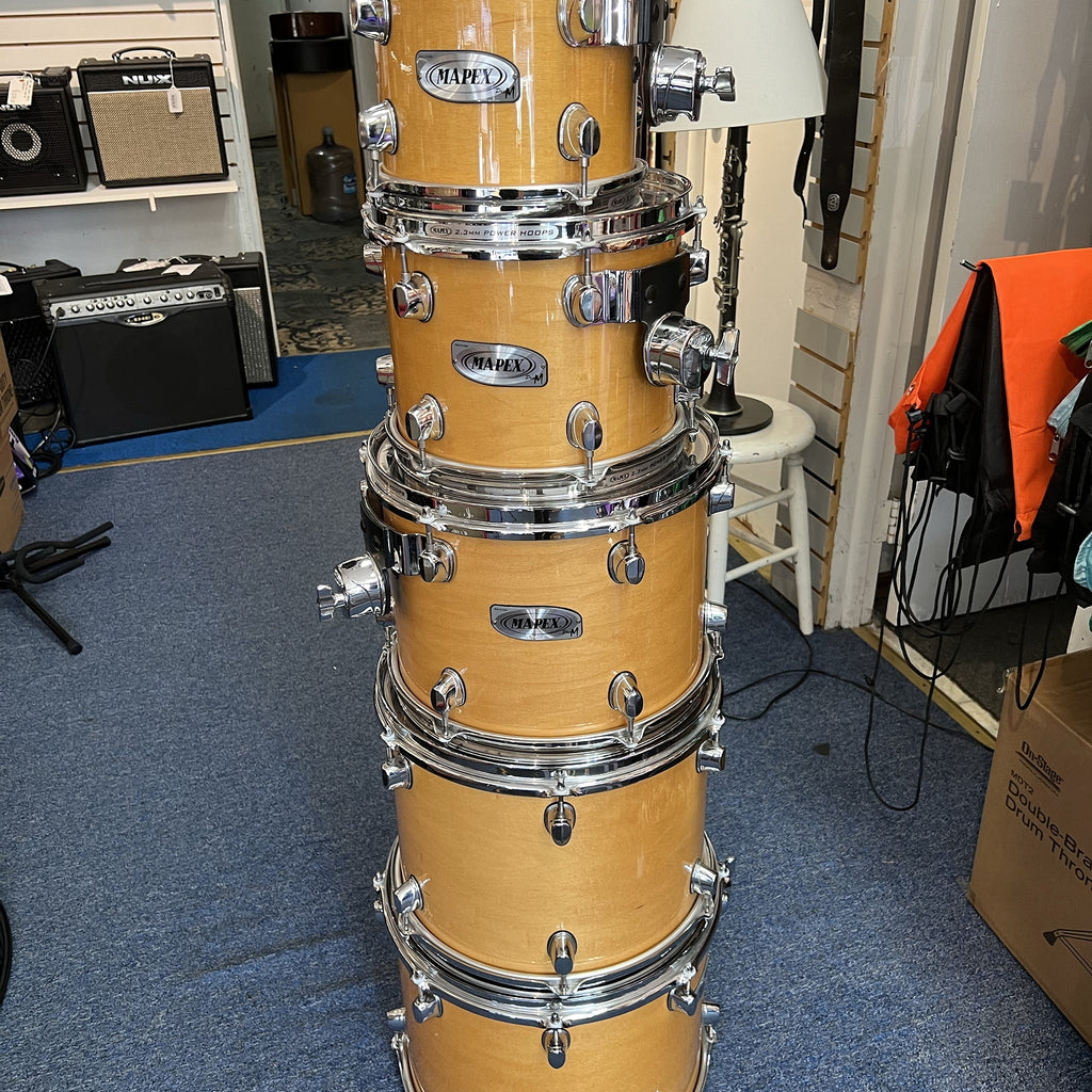 Mapex PRO M Series Drum Set - 2008 Custom Configuration 10 pieces, Natural Gloss w/bags and hardware