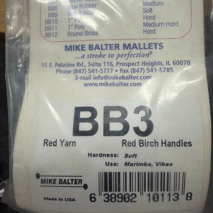 Mike Balter BBB3 -  Basics - Soft, Red Yarn Mallets