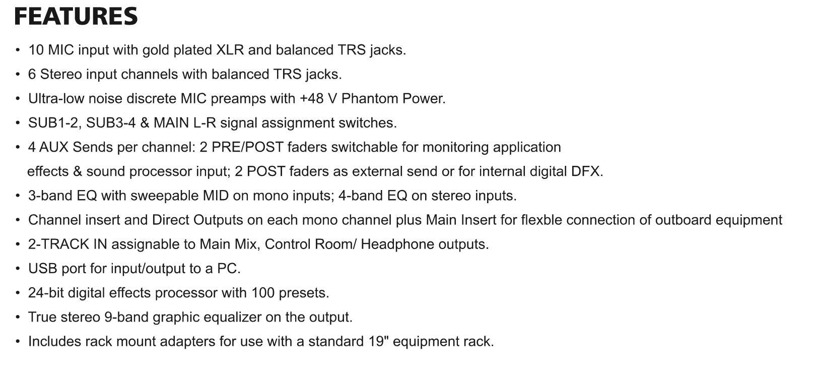 Monoprice 615816 16-Channel Audio Mixer with DSP and USB