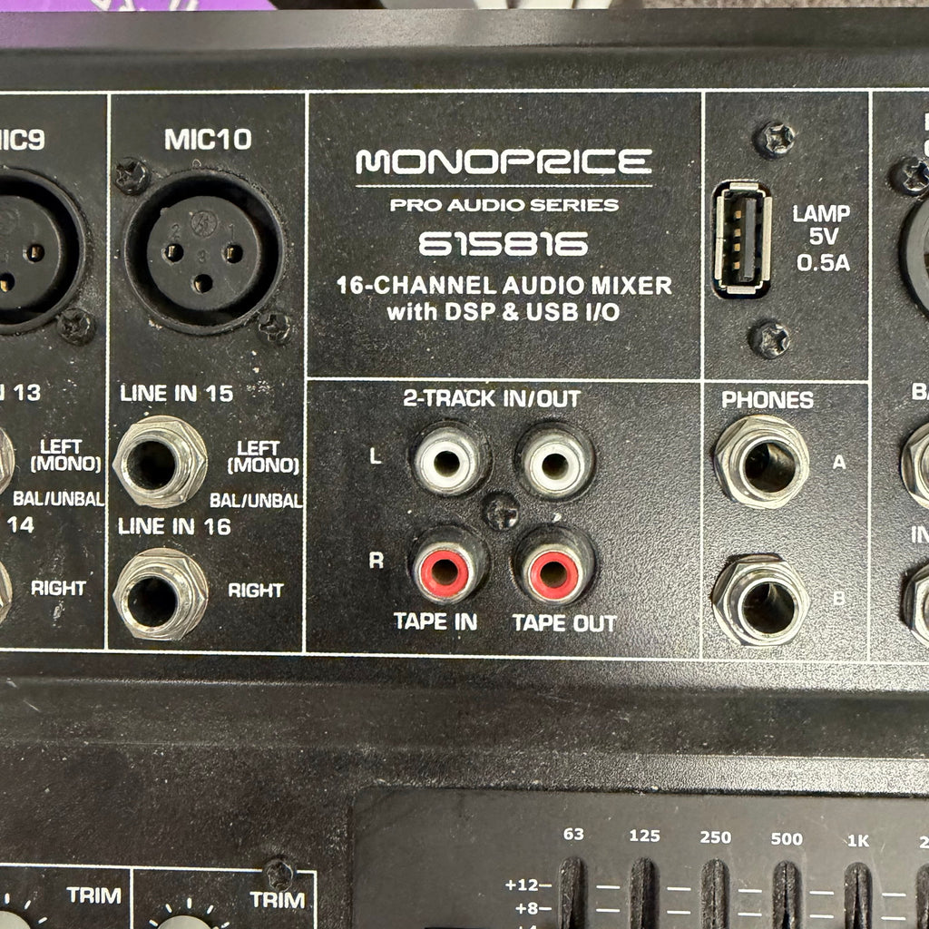 Monoprice 615816 16-Channel Audio Mixer with DSP and USB