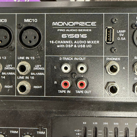 Monoprice 615816 16-Channel Audio Mixer with DSP and USB