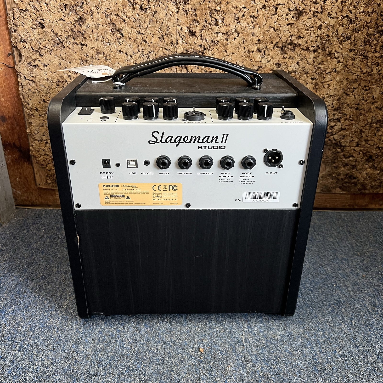 NUX Stageman II Studio AC-60 60-watt 1 x 6.5-inch Acoustic Guitar Combo Amp