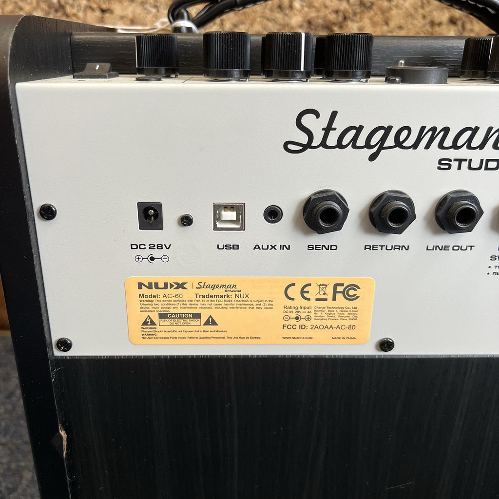 NUX Stageman II Studio AC-60 60-watt 1 x 6.5-inch Acoustic Guitar Combo Amp