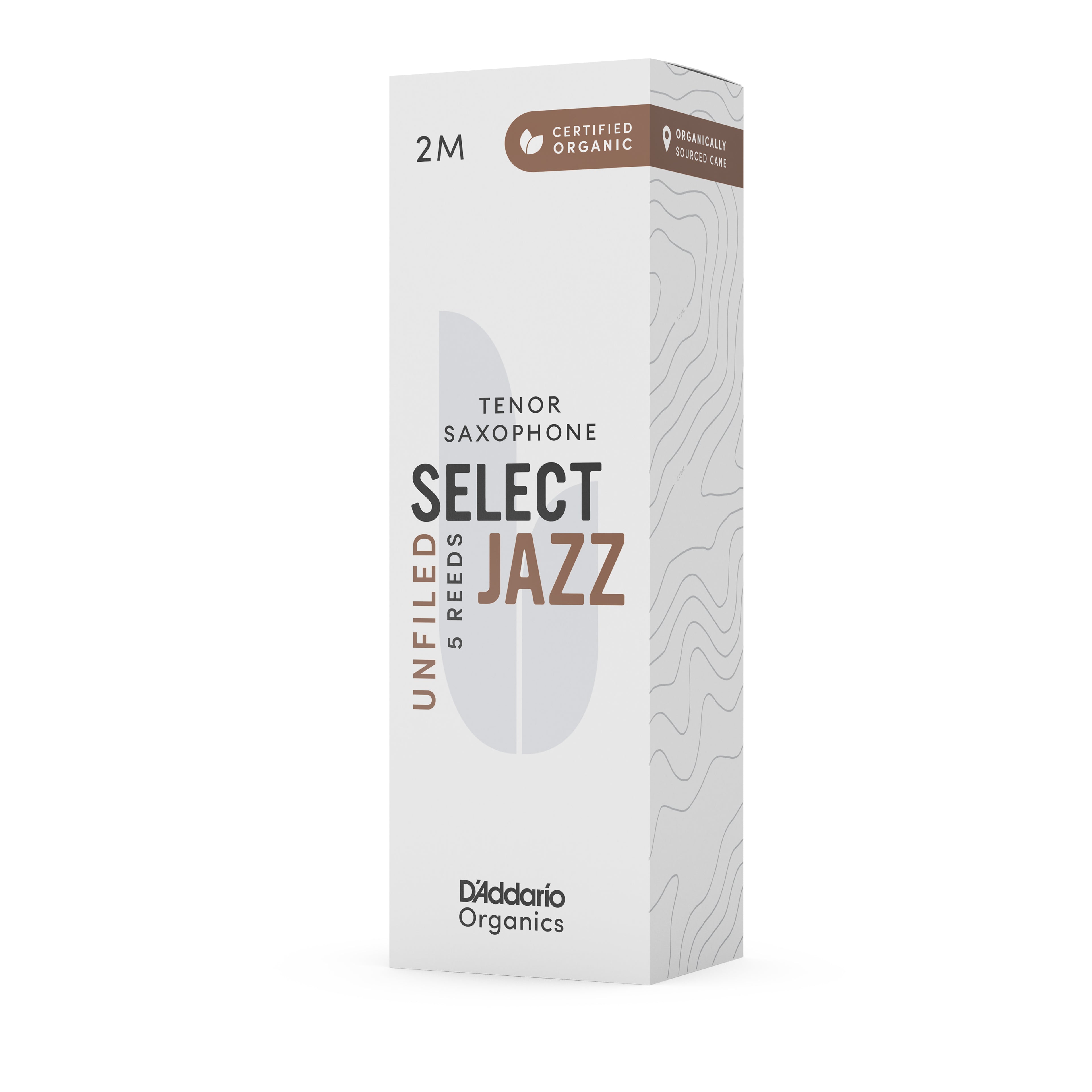 D'Addario Organic Select Jazz Unfiled Tenor Saxophone Reeds Strength 2 Medium ...