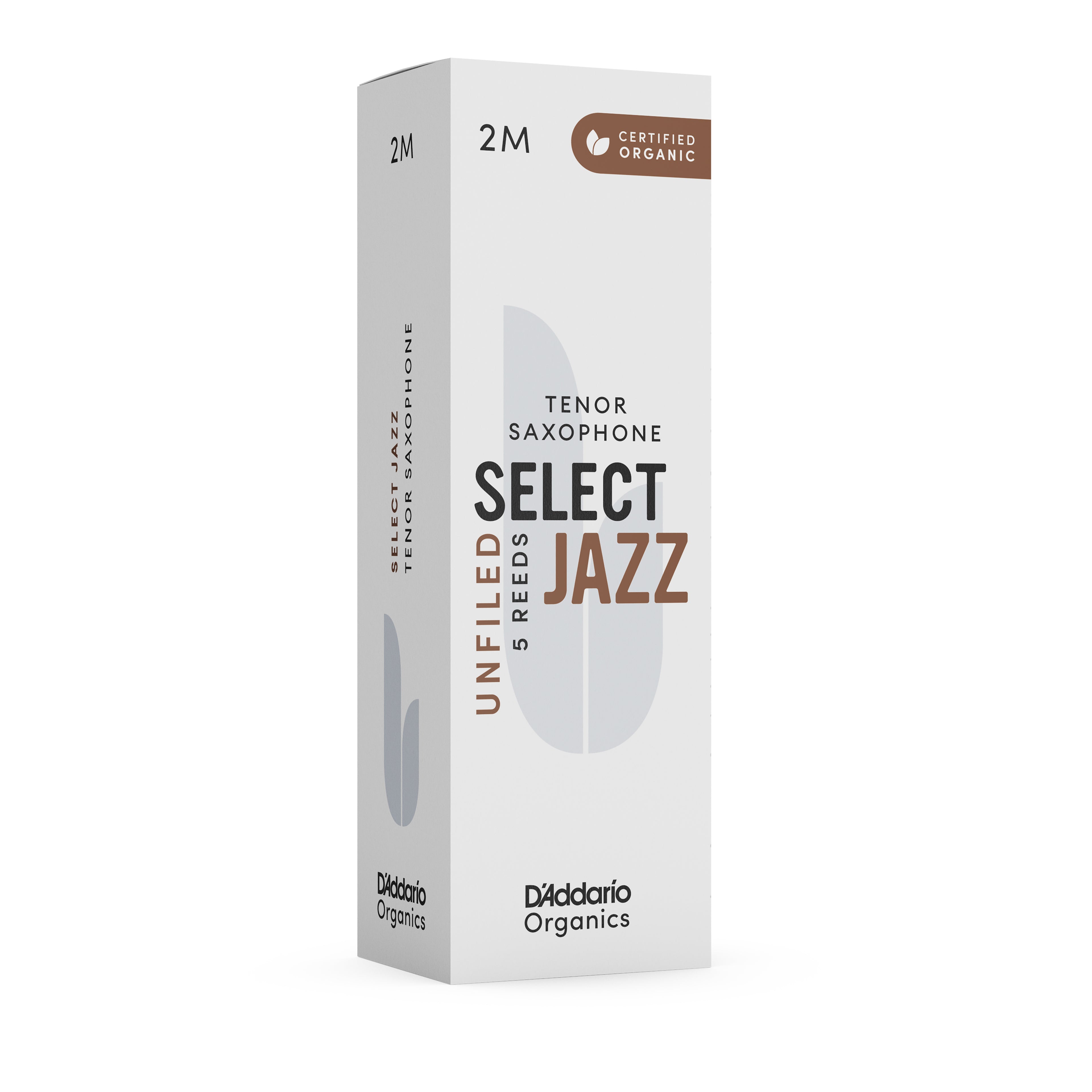 D'Addario Organic Select Jazz Unfiled Tenor Saxophone Reeds Strength 2 Medium ...