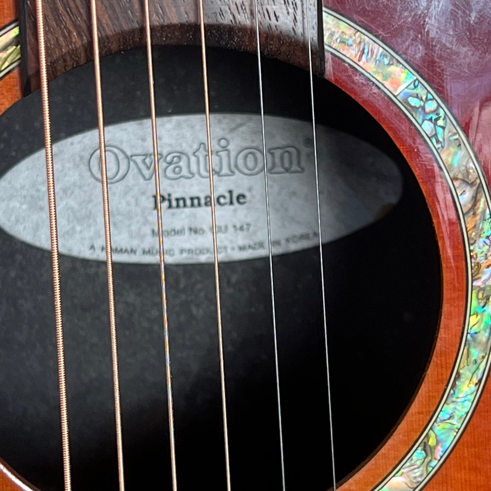 Ovation Acoustic-Electric Guitar Pinnacle CU 147 Sunburst – Used