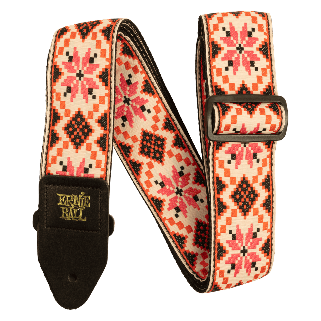 Ernie Ball Classic Jacquard Guitar Strap/Bass Strap -  Cinnamon Needlepoint