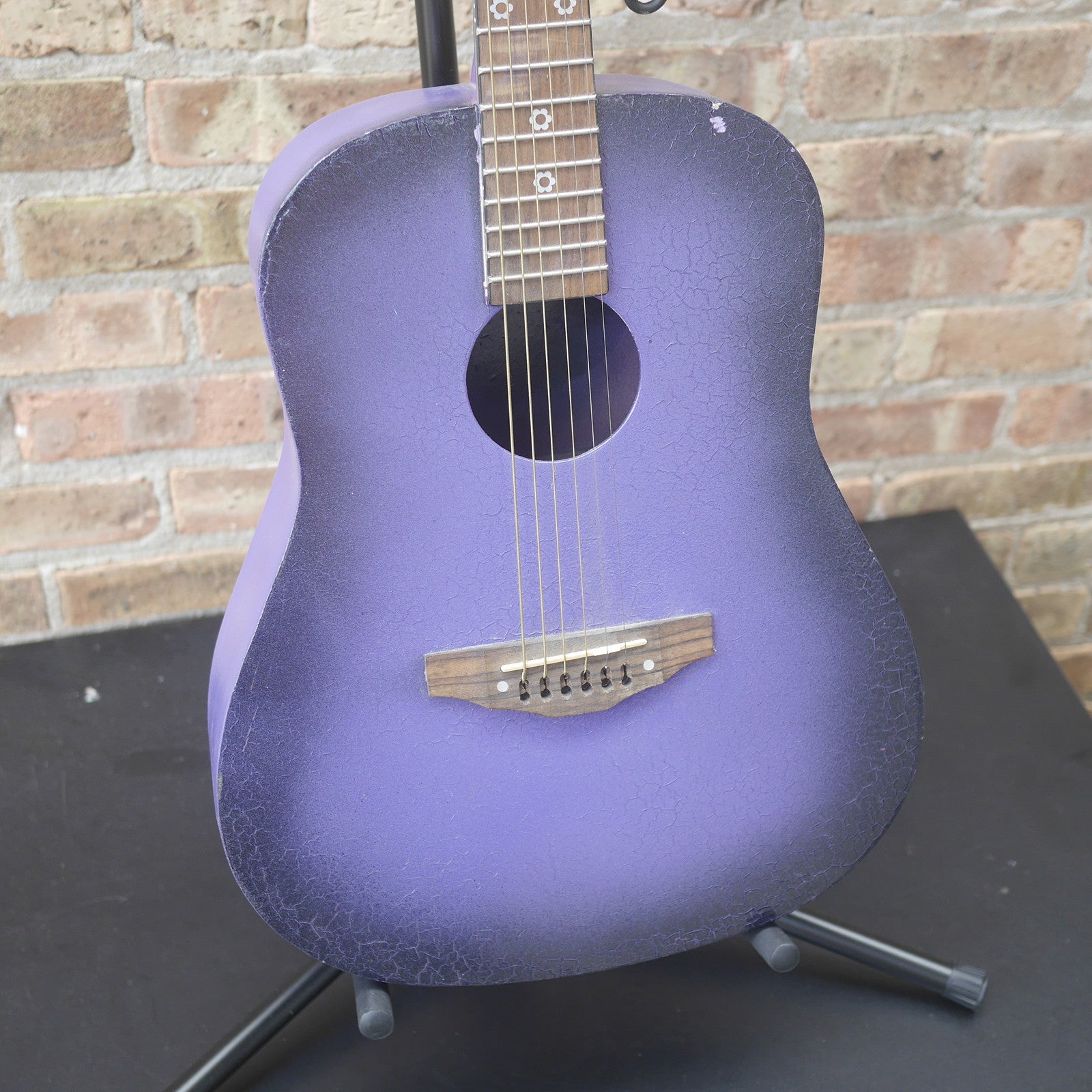 Purple Acoustic Guitar short-scale used
