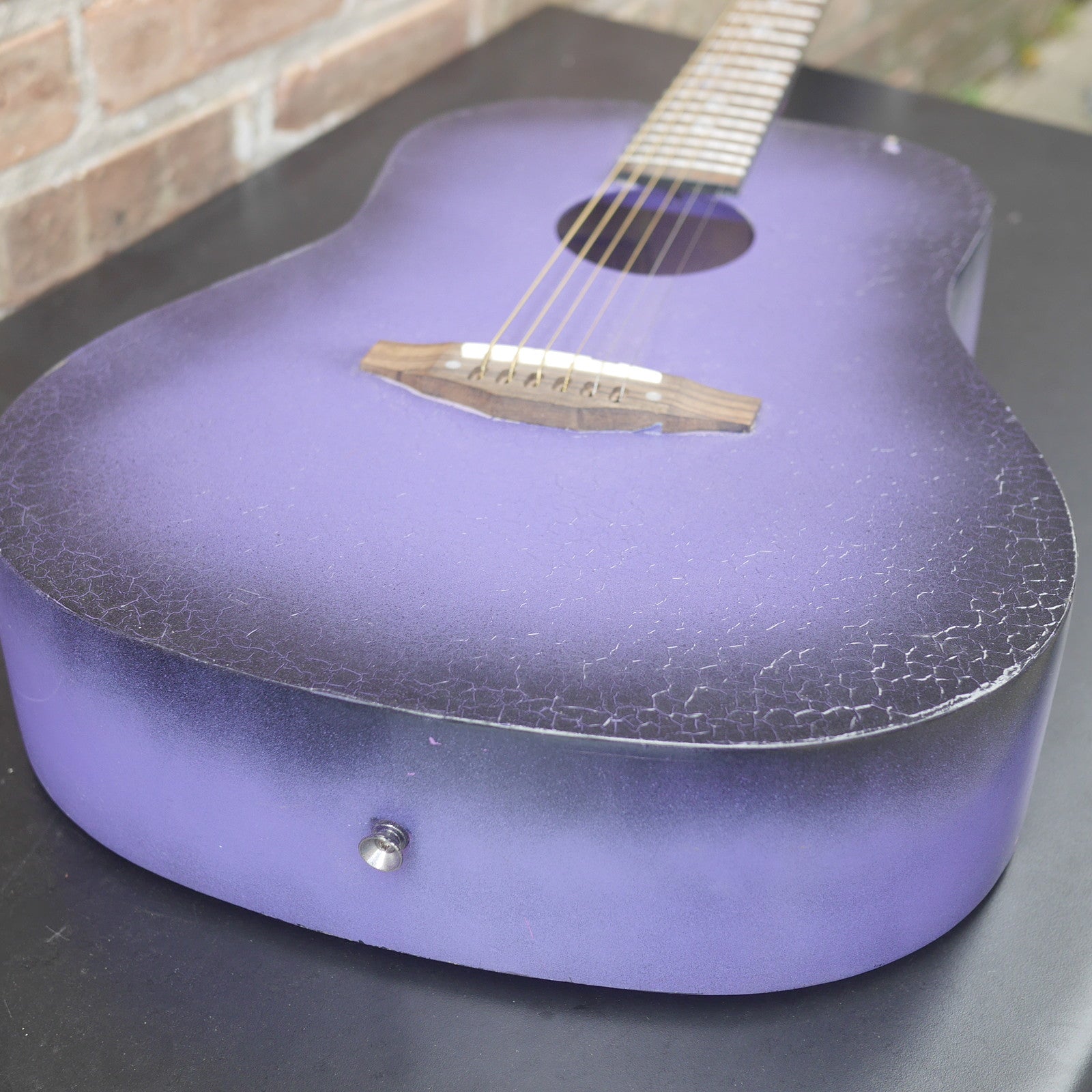 Purple Acoustic Guitar short-scale used