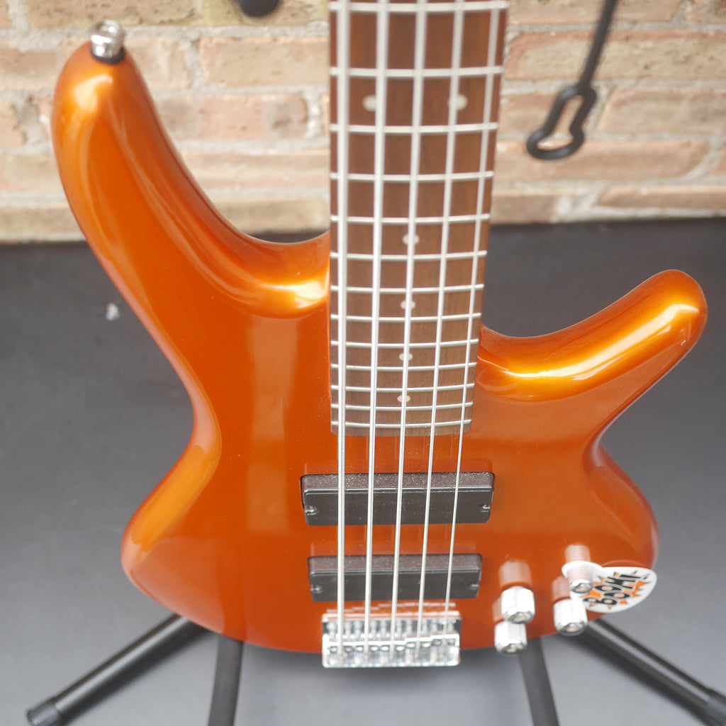 Ibanez GSR205 GIO Series 5 String Electric Bass Guitar Roadster Orange Metallic Demo