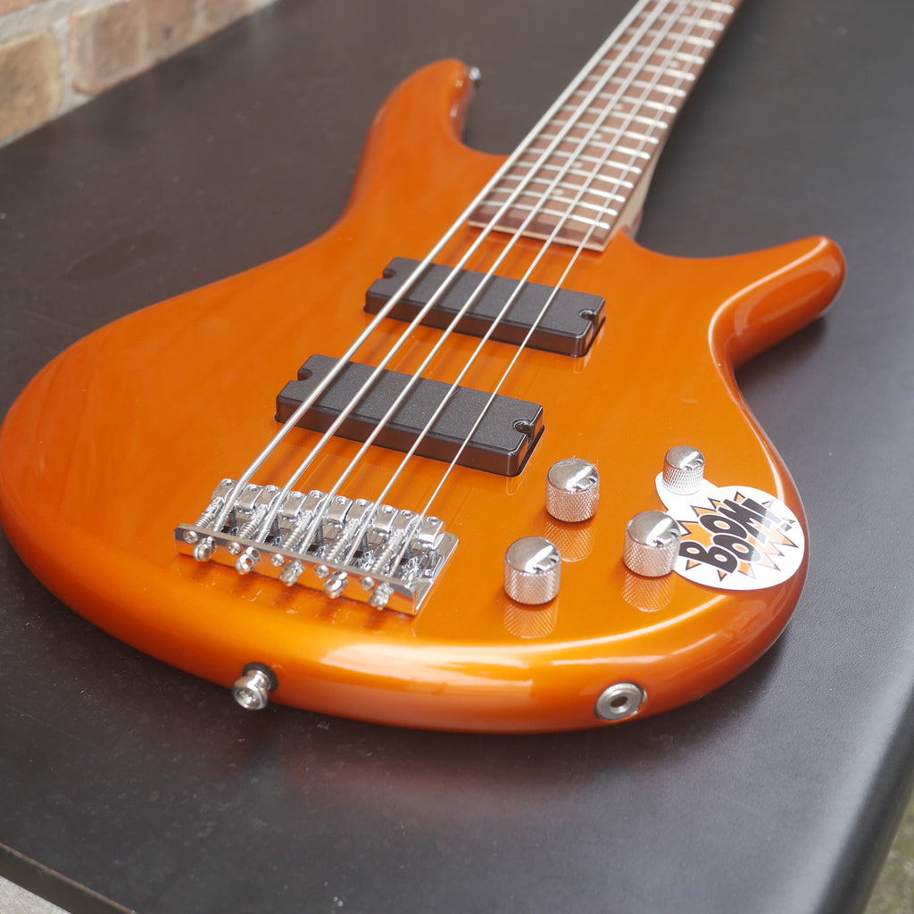 Ibanez GSR205 GIO Series 5 String Electric Bass Guitar Roadster Orange Metallic Demo