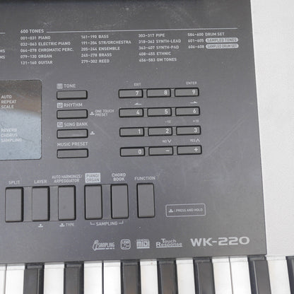 Casio WK-220 76-key keyboard used