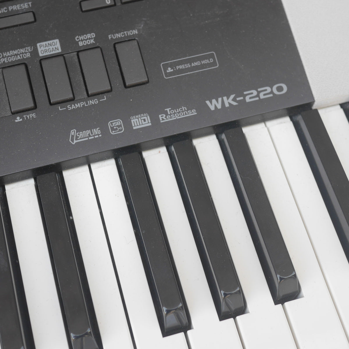 Casio WK-220 76-key keyboard used