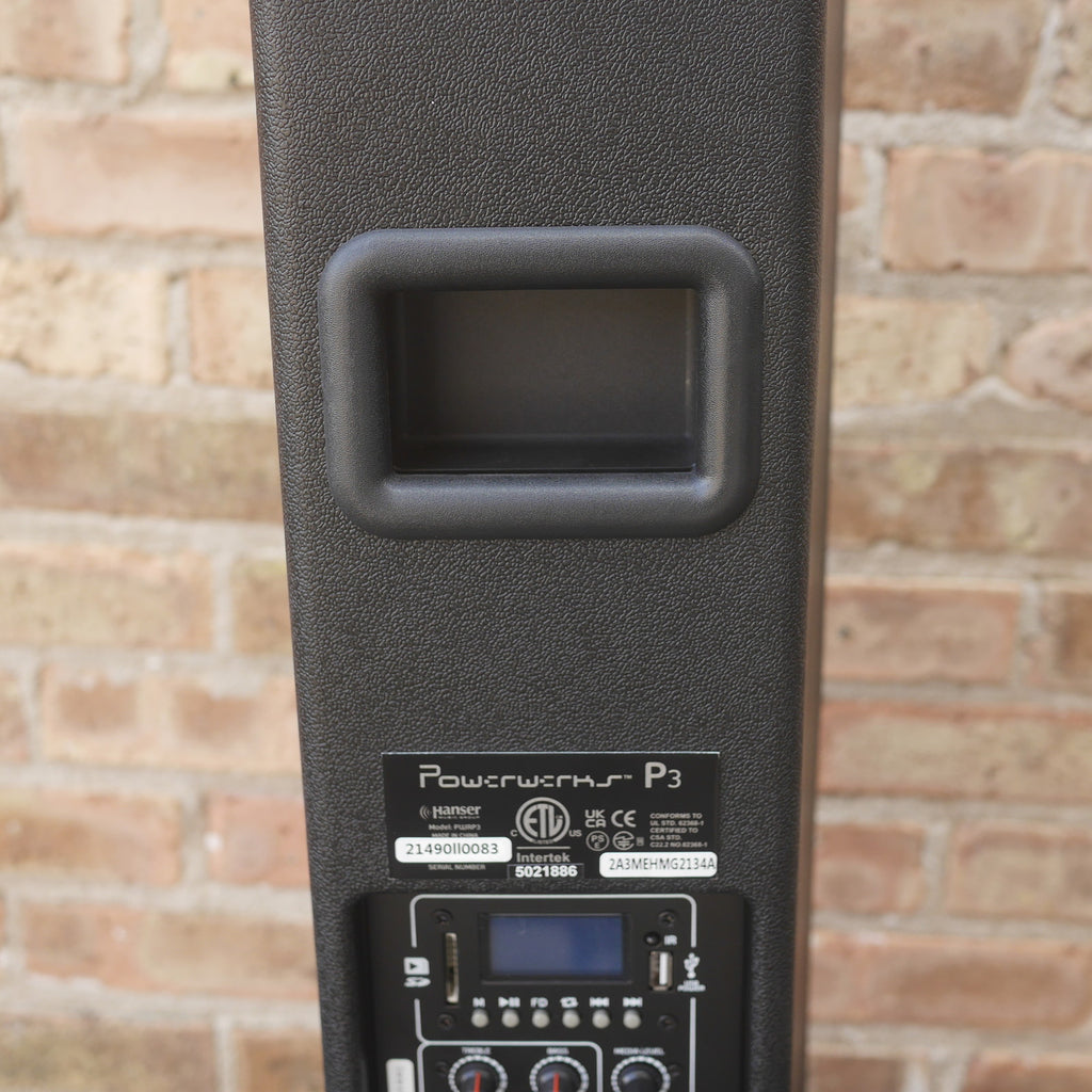 Powerwerks PWRP3 120 watt 3-Ch Active PA Column w/ LCD BT True Stereo Link