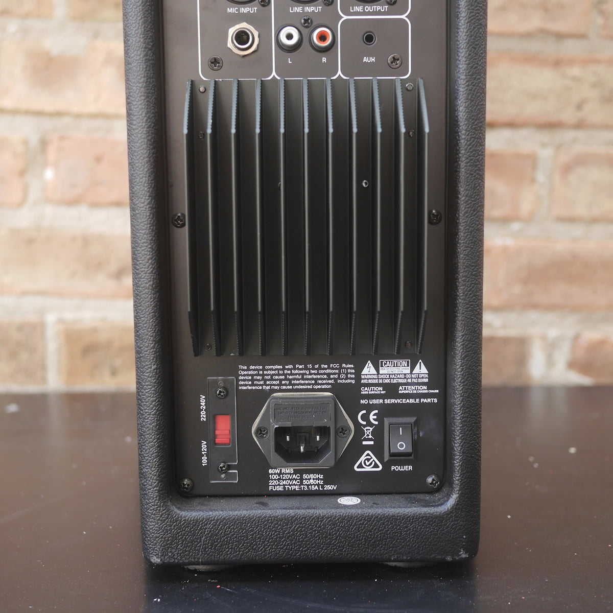 Powerwerks PWRP3 120 watt 3-Ch Active PA Column w/ LCD BT True Stereo Link