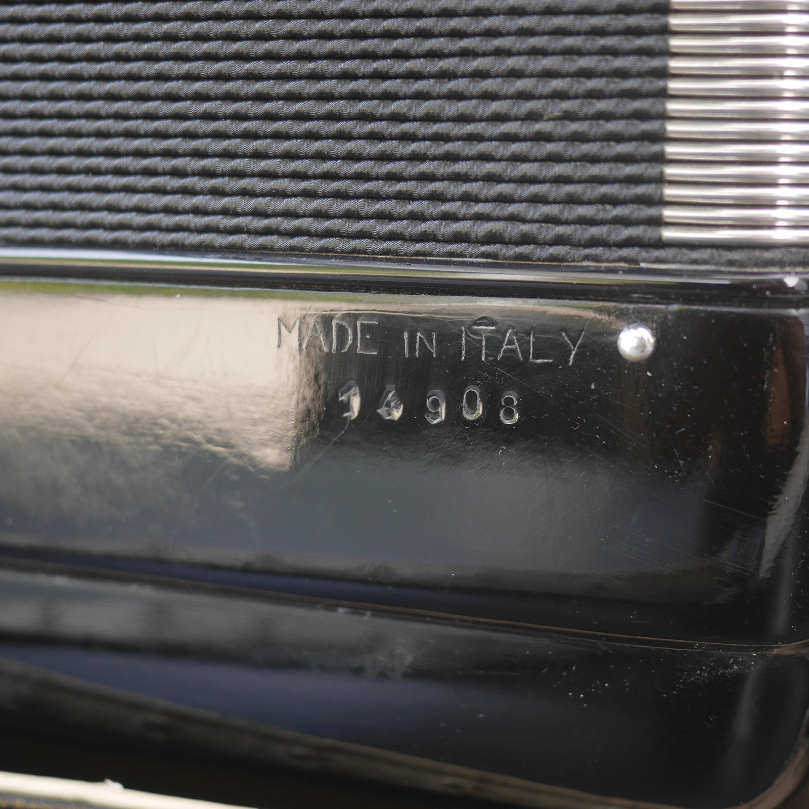 Temple Piano Accordion 120 Bass, LMH, Microphone.  Black.  1950s