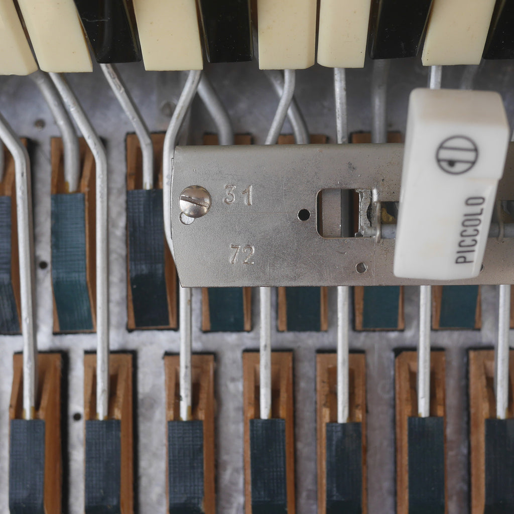 Temple Piano Accordion 120 Bass, LMH, Microphone.  Black.  1950s