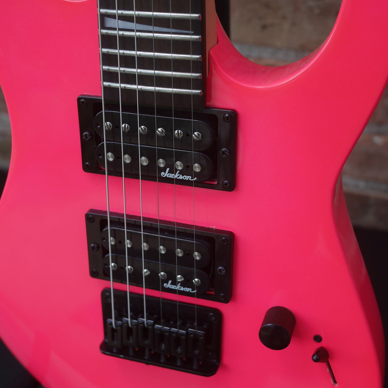 Jackson JS1X Dinky Minion Electric Guitar Neon Pink (used)