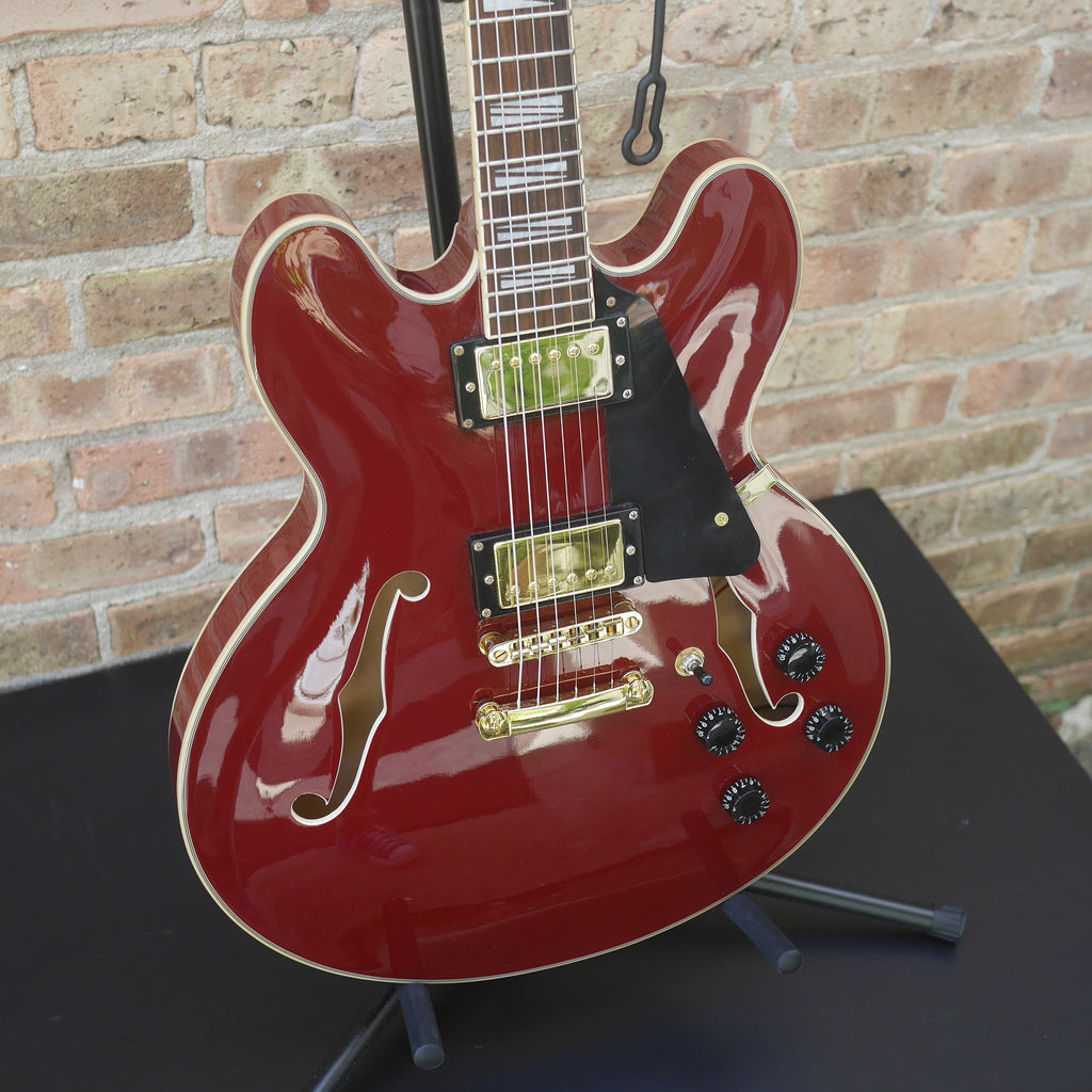 Ventura 335 Style Electric Guitar, Wine Red, used