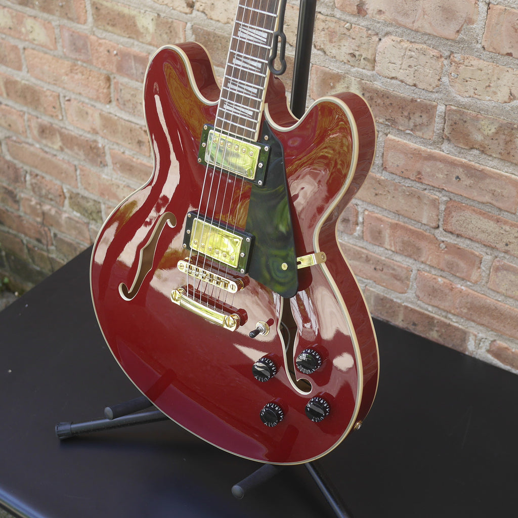 Ventura 335 Style Electric Guitar, Wine Red, used