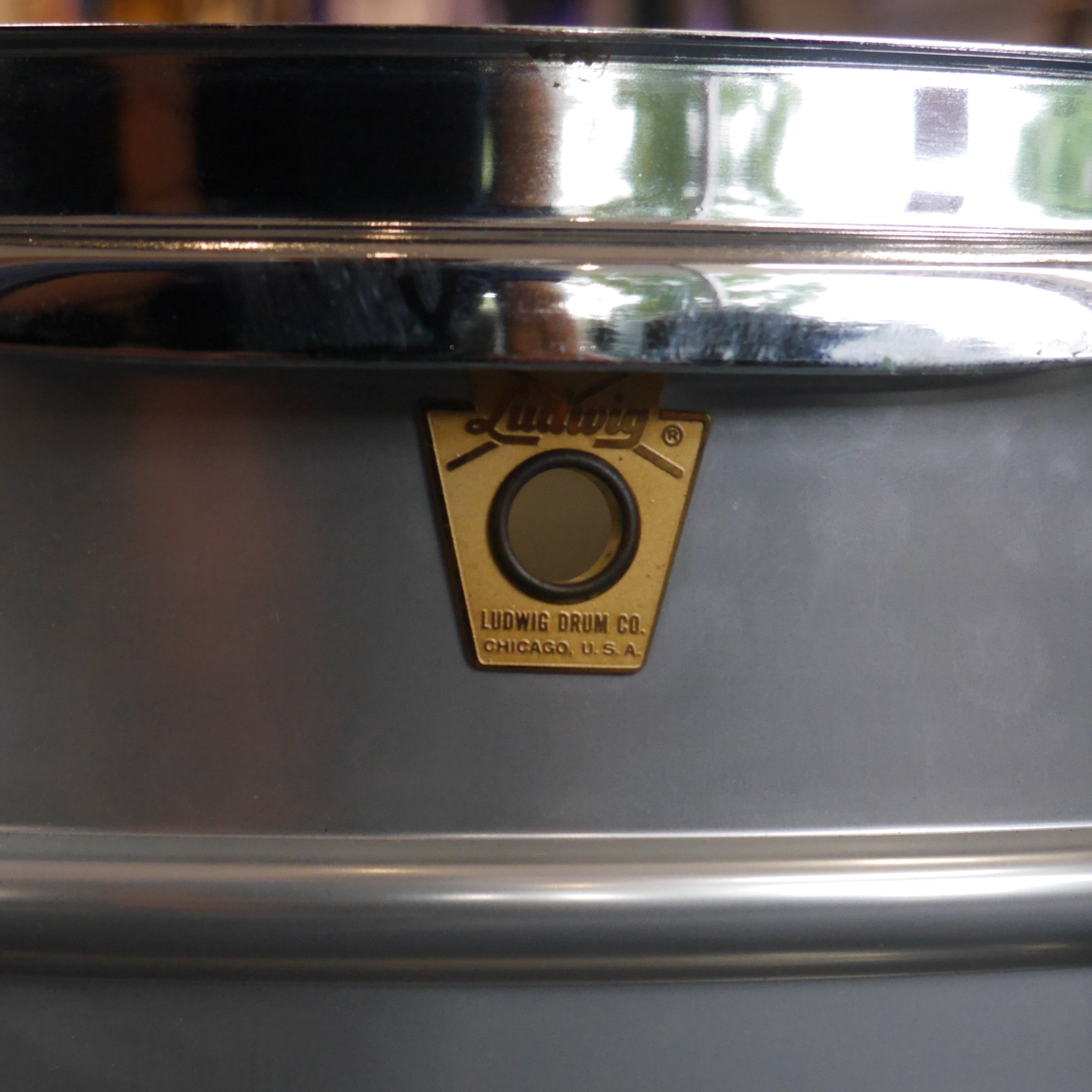 Ludwig Acrolite Snare Drum w/case and stand vintage