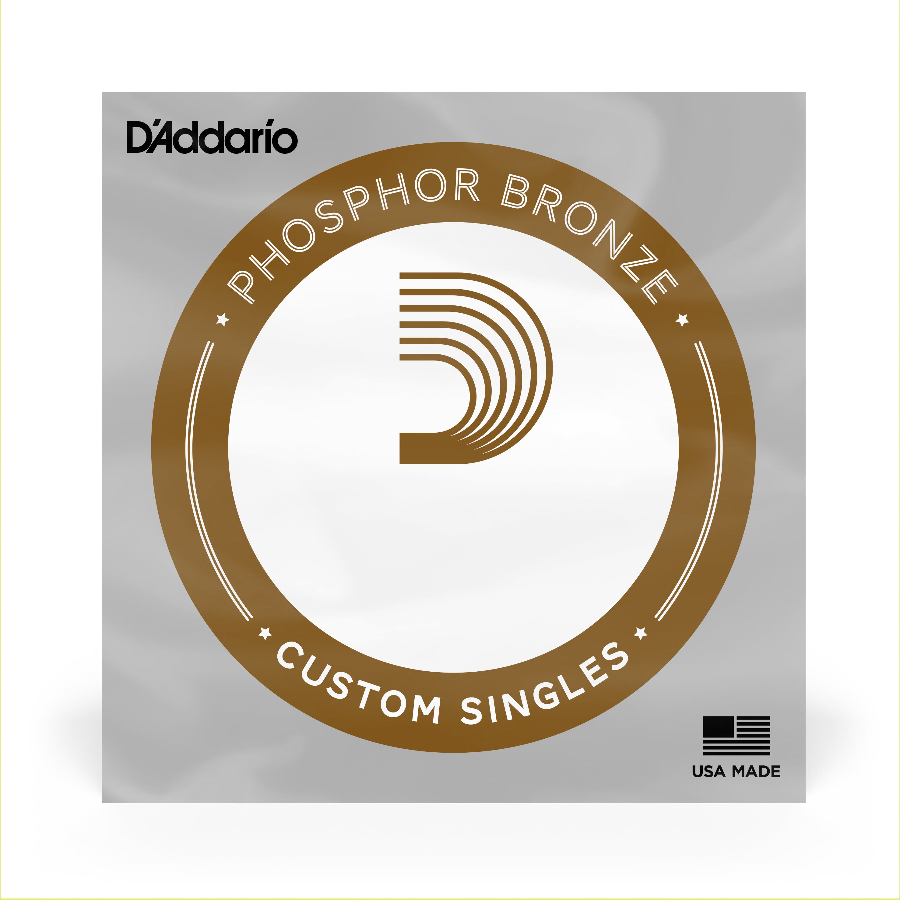 D'Addario PB042 Phosphor Bronze Wound Acoustic Guitar Single String, .042
