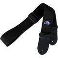 Guitar Strap With Leather Ends And Pick Pocket - Nylon (Black)